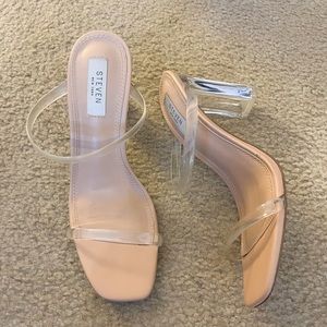 Steven New York Nude Clear Heels
